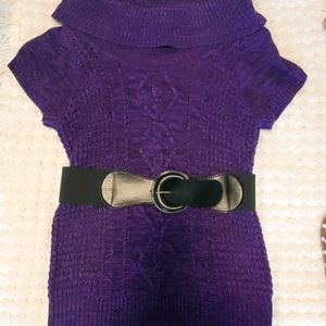 Purple Sweater w/belt